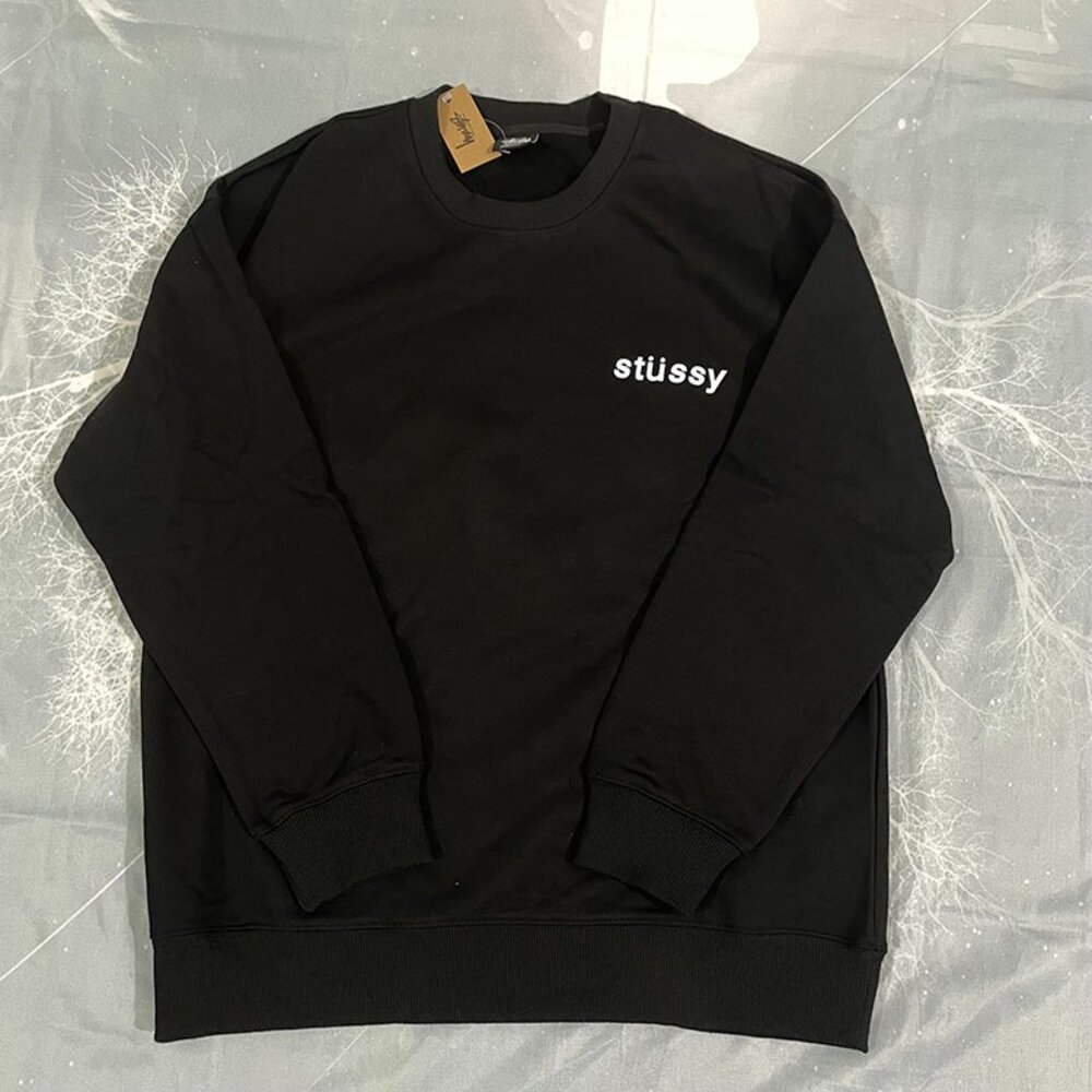 Stussy Black Printed Cotton Sweatshirt